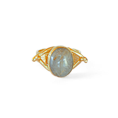 Anillo ajustable Troya cuarzo rutilado