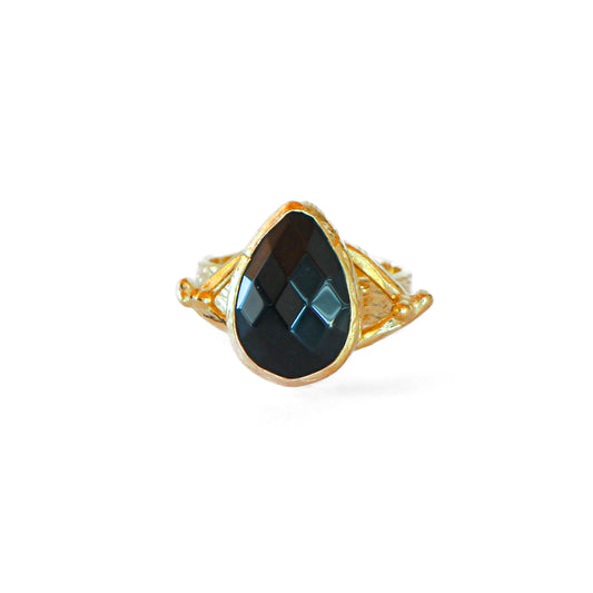 Anillo ajustable Troya Negro