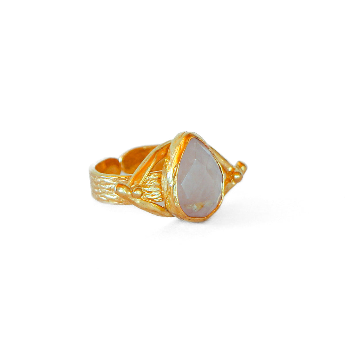 Anillo ajustable Troya Gris III