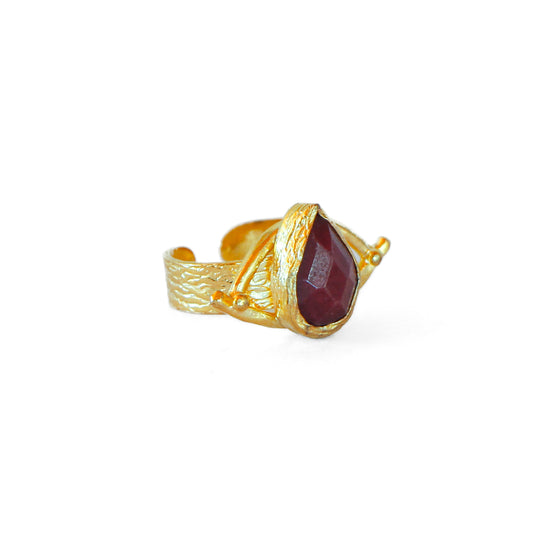 Anillo ajustable Troya Burdeo