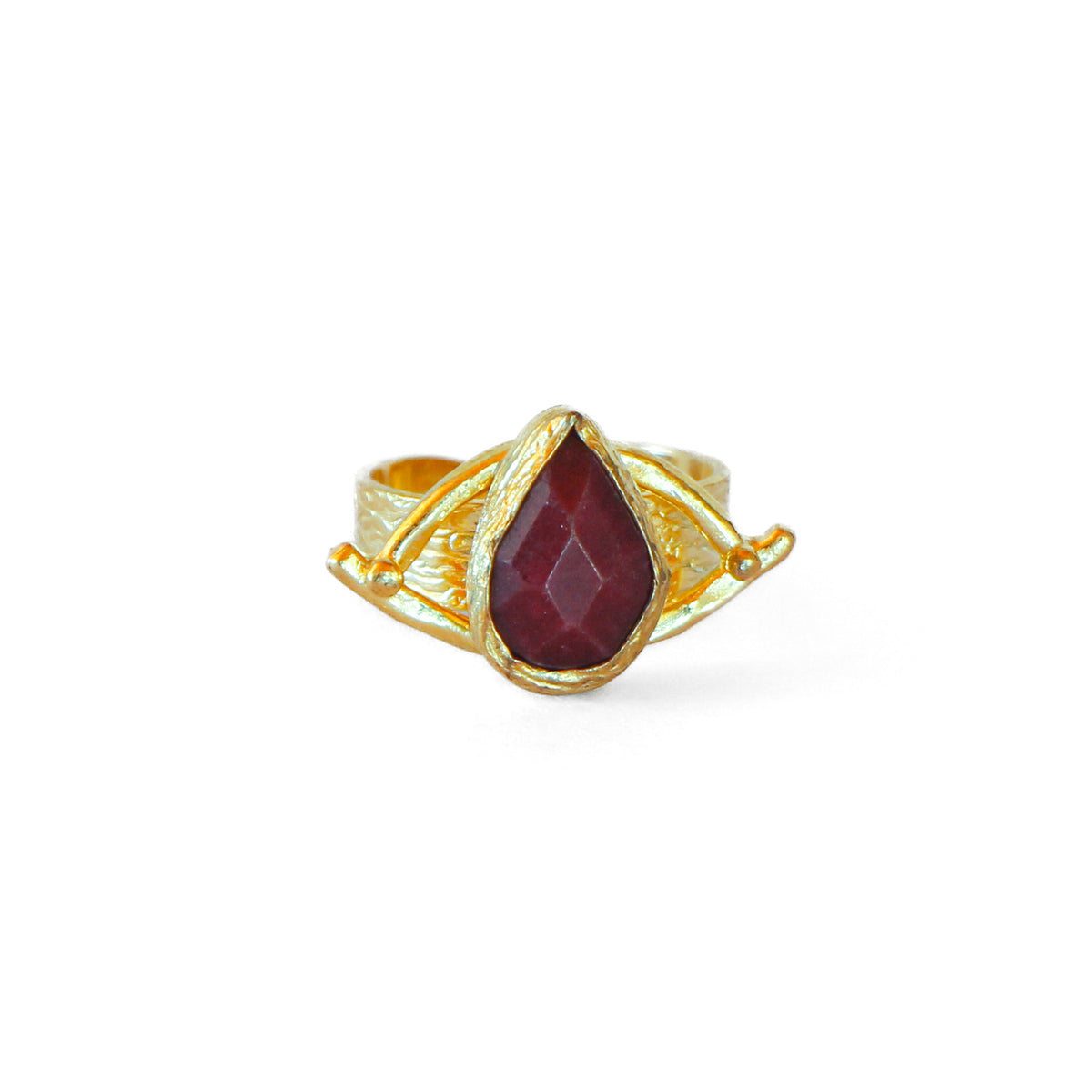 Anillo ajustable Troya Burdeo