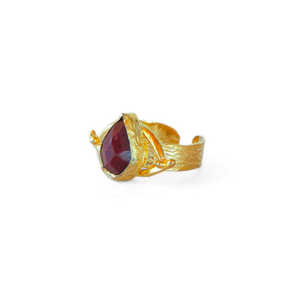 Anillo ajustable Troya Burdeo
