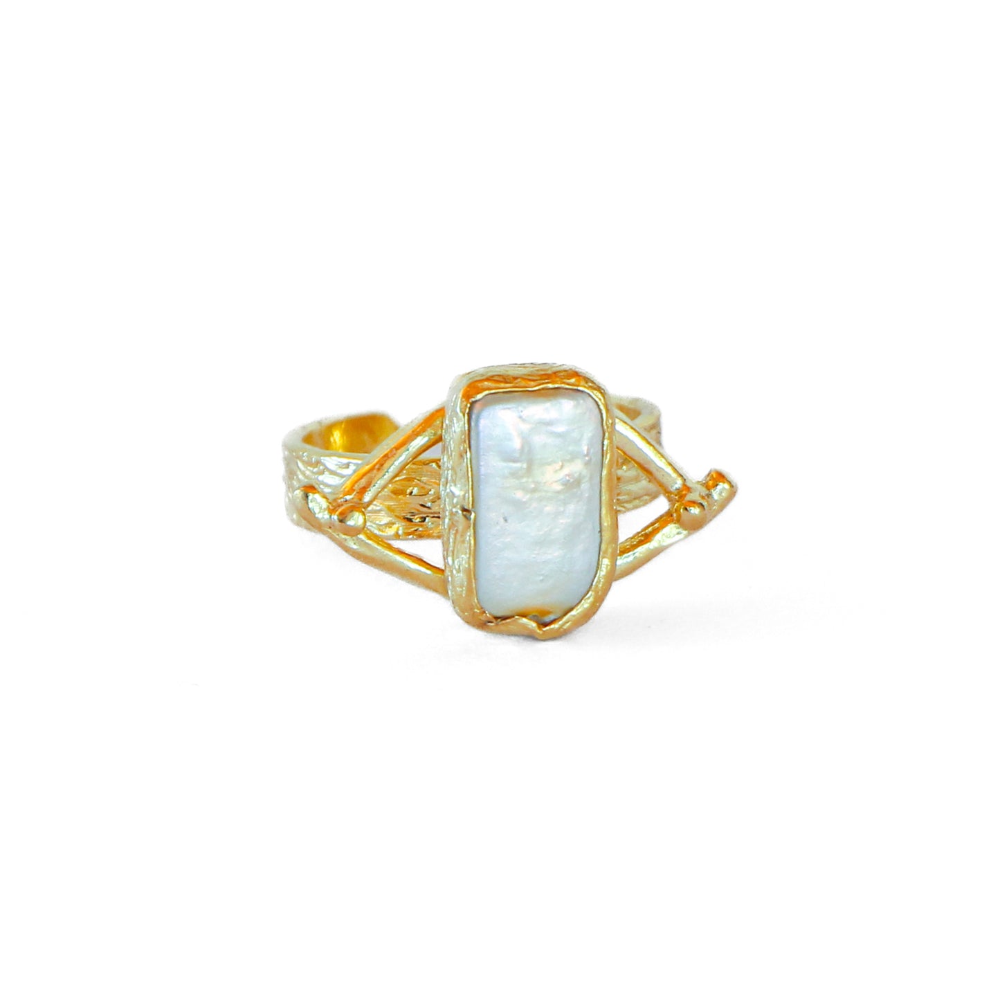 Anillo ajustable Troya Perla