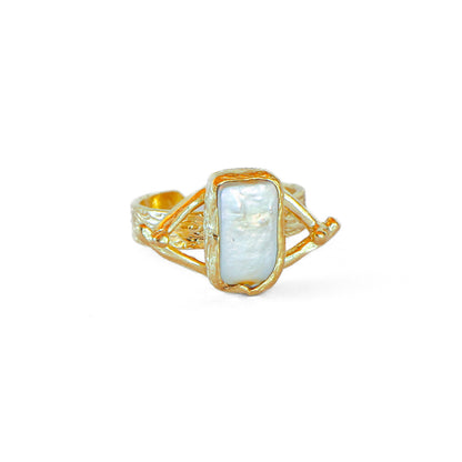 Anillo ajustable Troya Perla