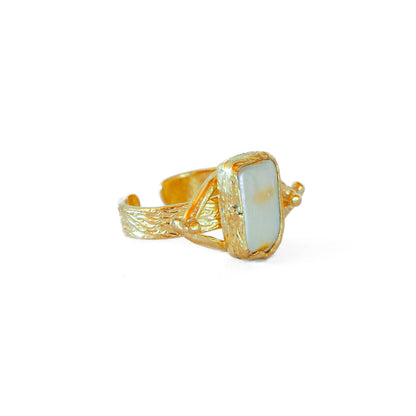 Anillo ajustable Troya Perla