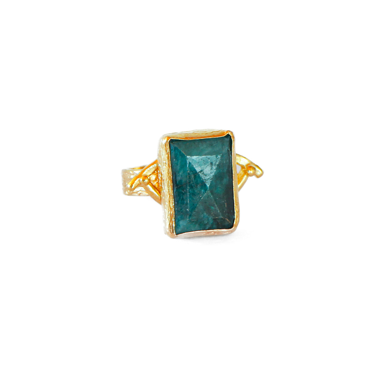 Anillo ajustable Troya Verde