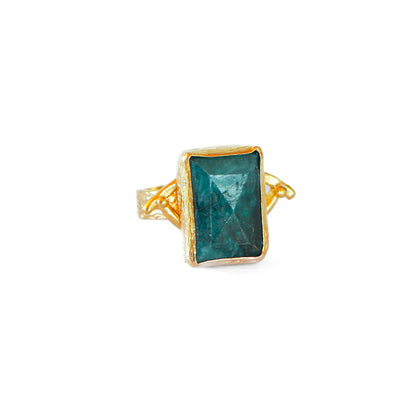 Anillo ajustable Troya Verde