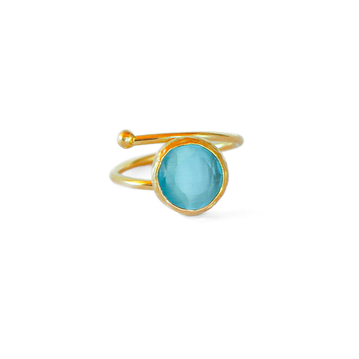 Anillo ajustable Rocío Celeste