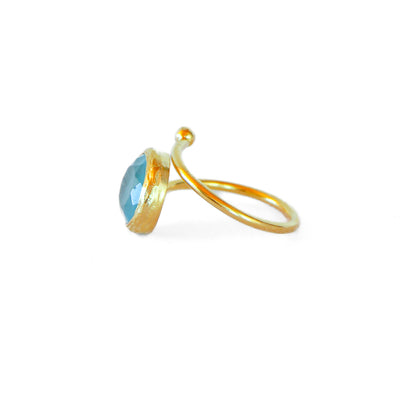 Anillo ajustable Rocío Celeste