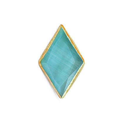 Anillo ajustable Rombo L Turquesa