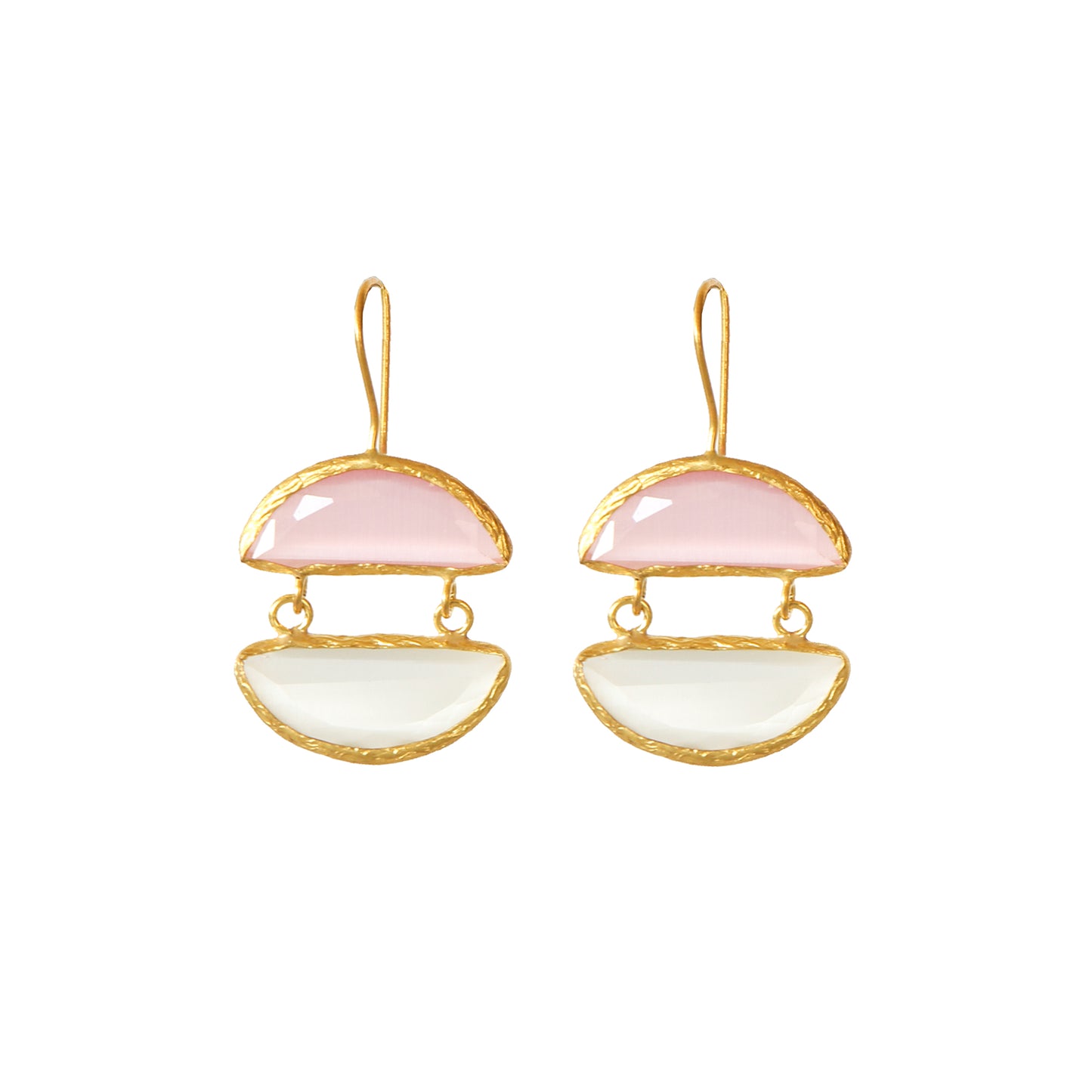 Aros Alara Rosado - Baño de oro 22k