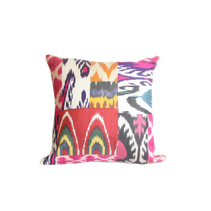 Cojín Ikat de seda 50x50 cms multicolor OUTLET