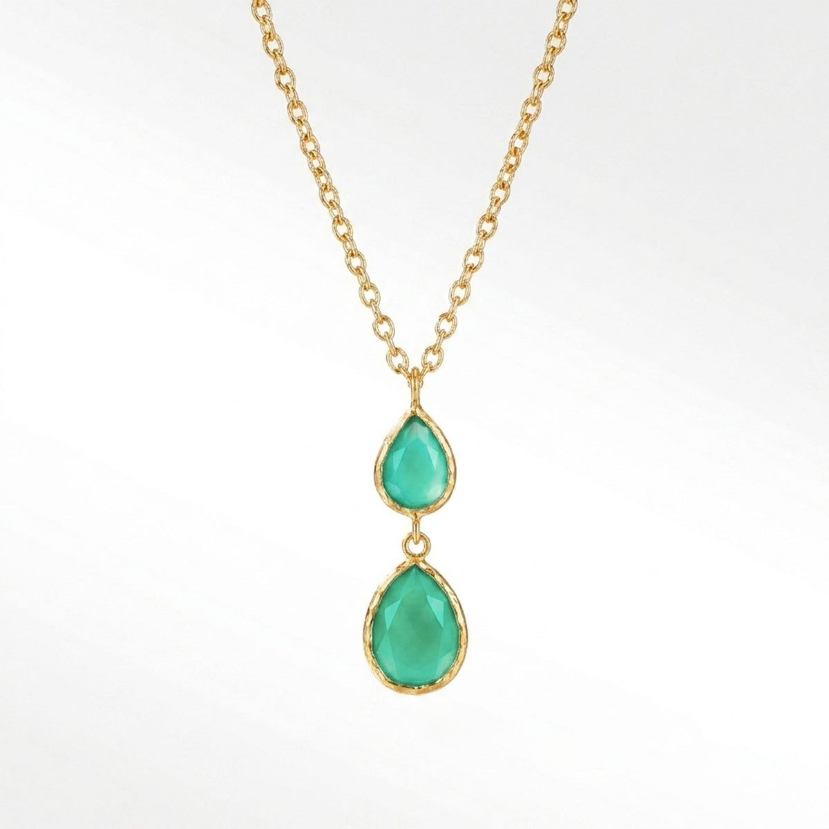 Collar cadena Doble Aura Verdeagua