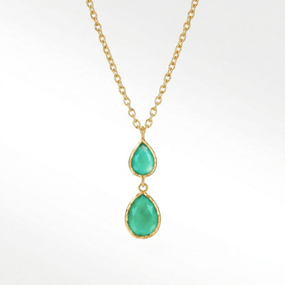 Collar cadena Doble Aura Verdeagua