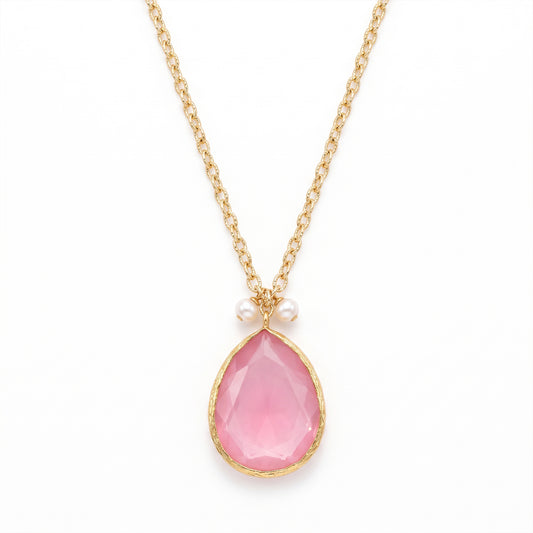 Collar cadena Rabat rosado