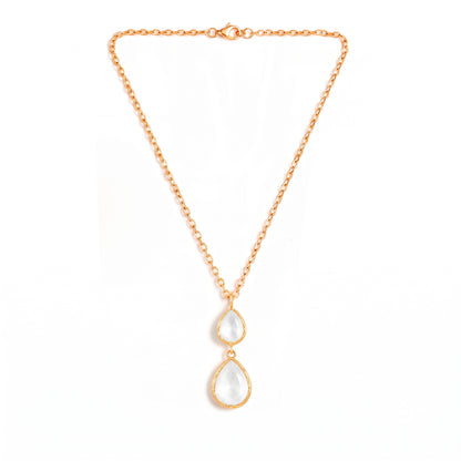 Collar cadena Doble Aura Blanco – foto 2