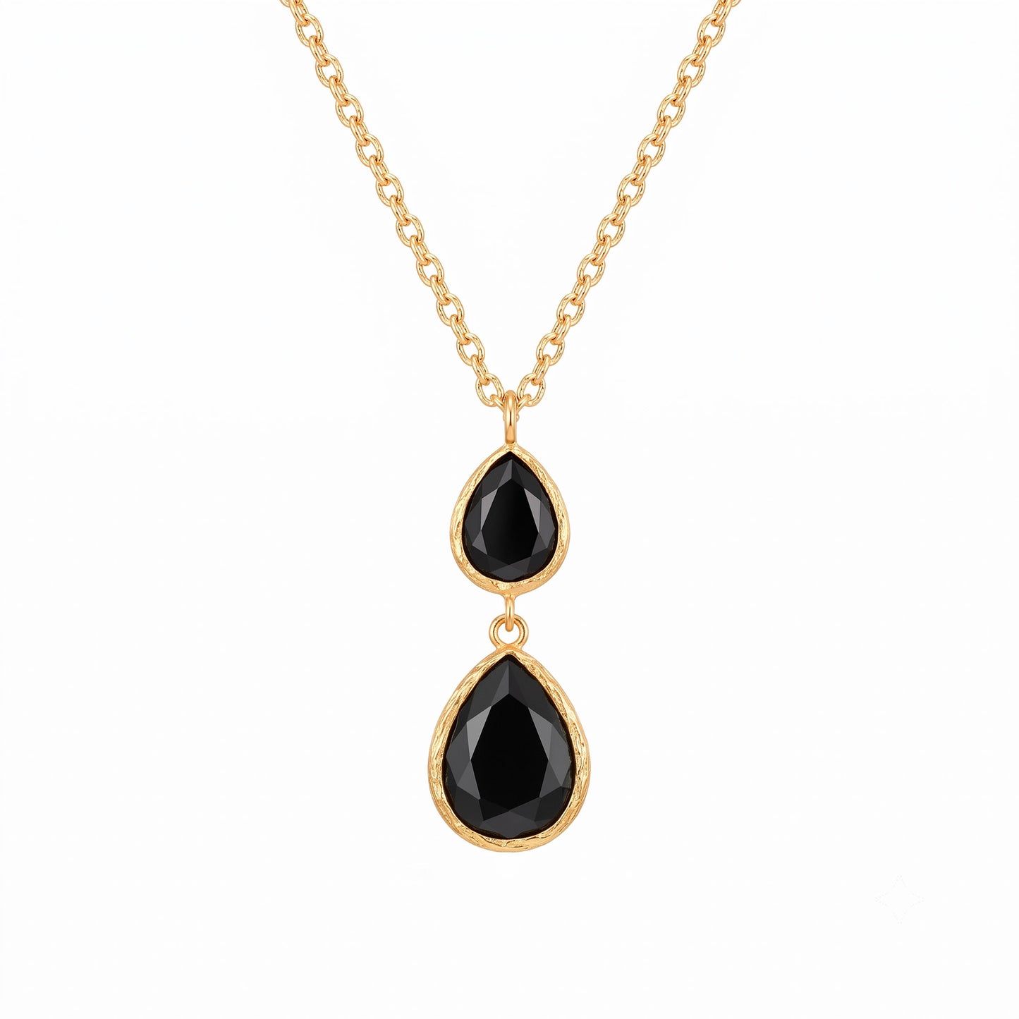 Collar cadena Doble Aura Negro