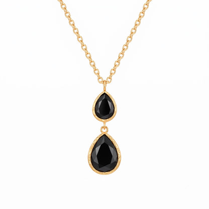 Collar cadena Doble Aura Negro