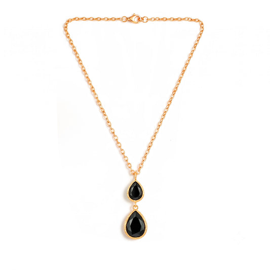 Collar cadena Doble Aura Negro