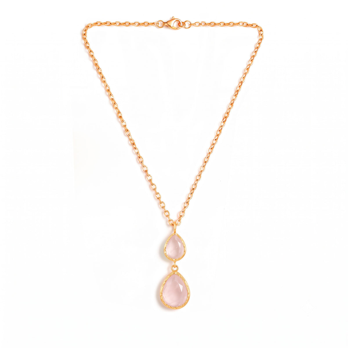 Collar cadena Doble Aura Rosa