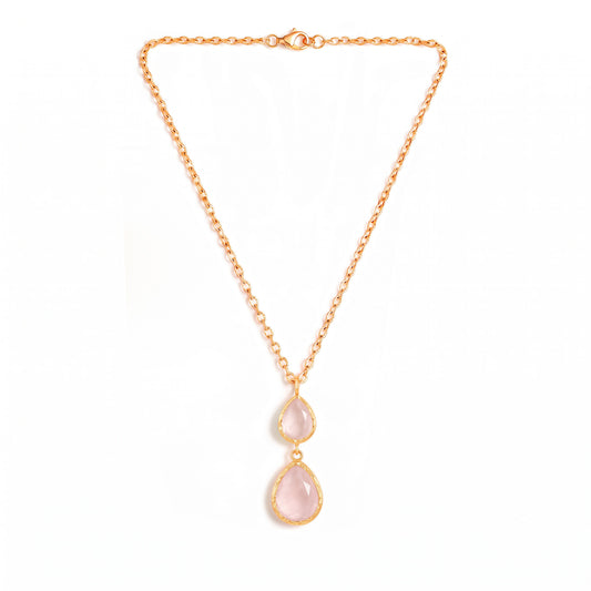 Collar cadena Doble Aura Rosa