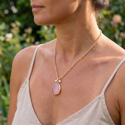 Collar cadena Rabat rosado