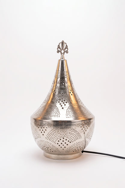Lámpara de mesa metal perforado a mano Dahab M + ampolleta