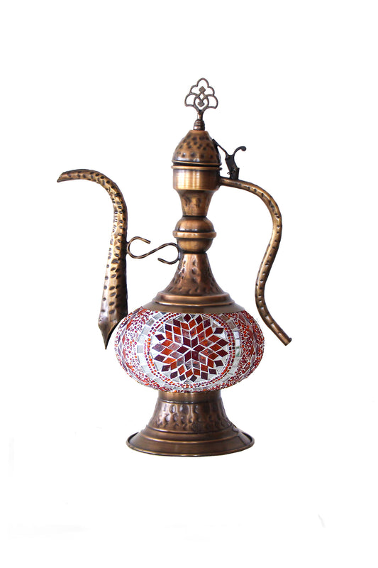 Lámpara turca de mesa Aladín naranja + ampolleta
