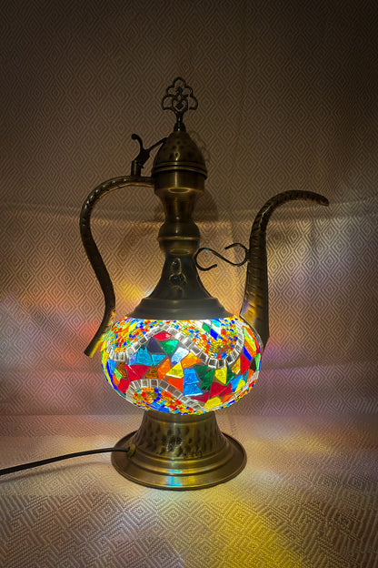 Lámpara turca de mesa Aladín mármara multicolor + ampolleta