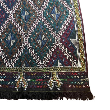 Kilim artesanal de Turquía lana hecho a mano 1,61 x 1,24