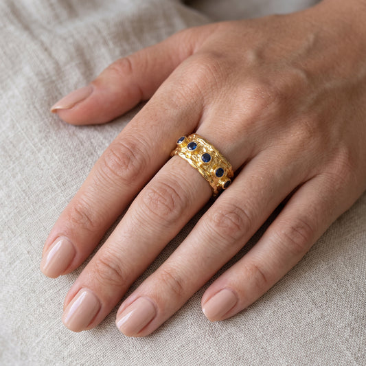 Anillo ajustable Helena Azul