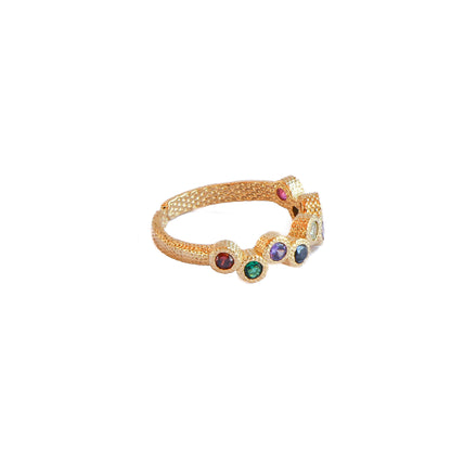 Anillo ajustable Capadocia Nº1 mix - Baño de oro 22 k