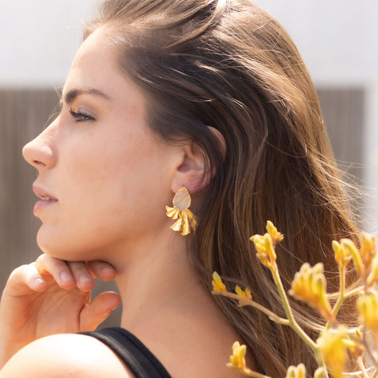 Aros Rüzgar - Baño de oro 22k