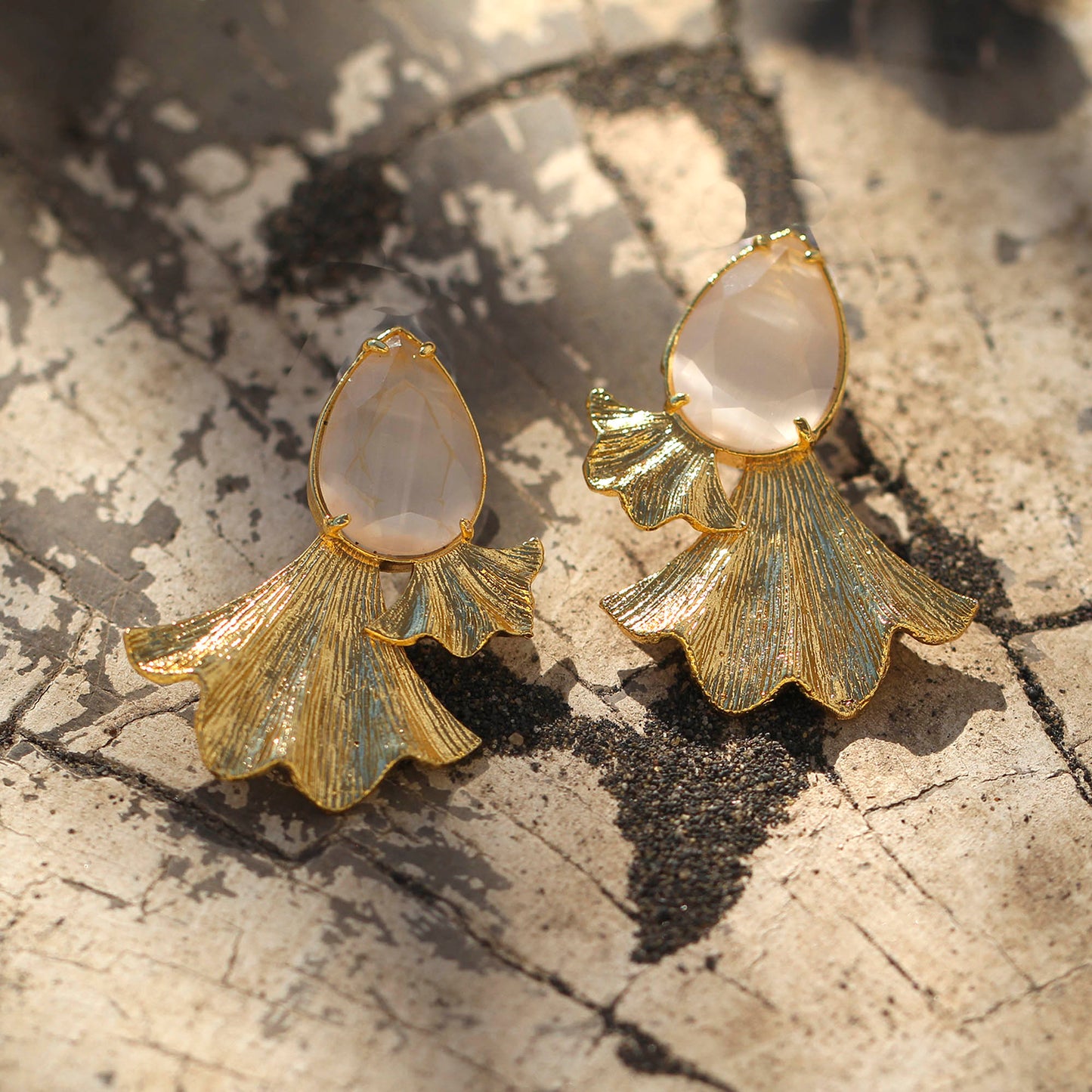 Aros Rüzgar - Baño de oro 22k