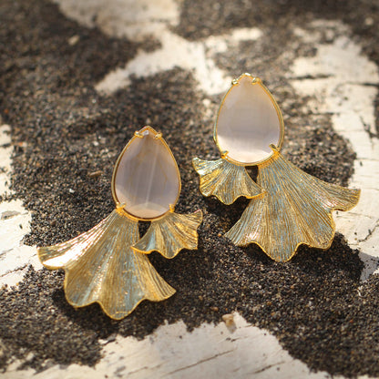 Aros Rüzgar - Baño de oro 22k