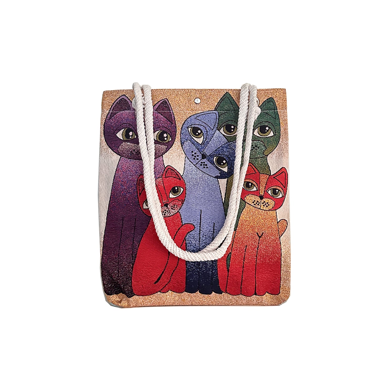 Bolso turco de algodón Gatos al atardecer