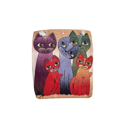 Bolso turco de algodón Gatos al atardecer