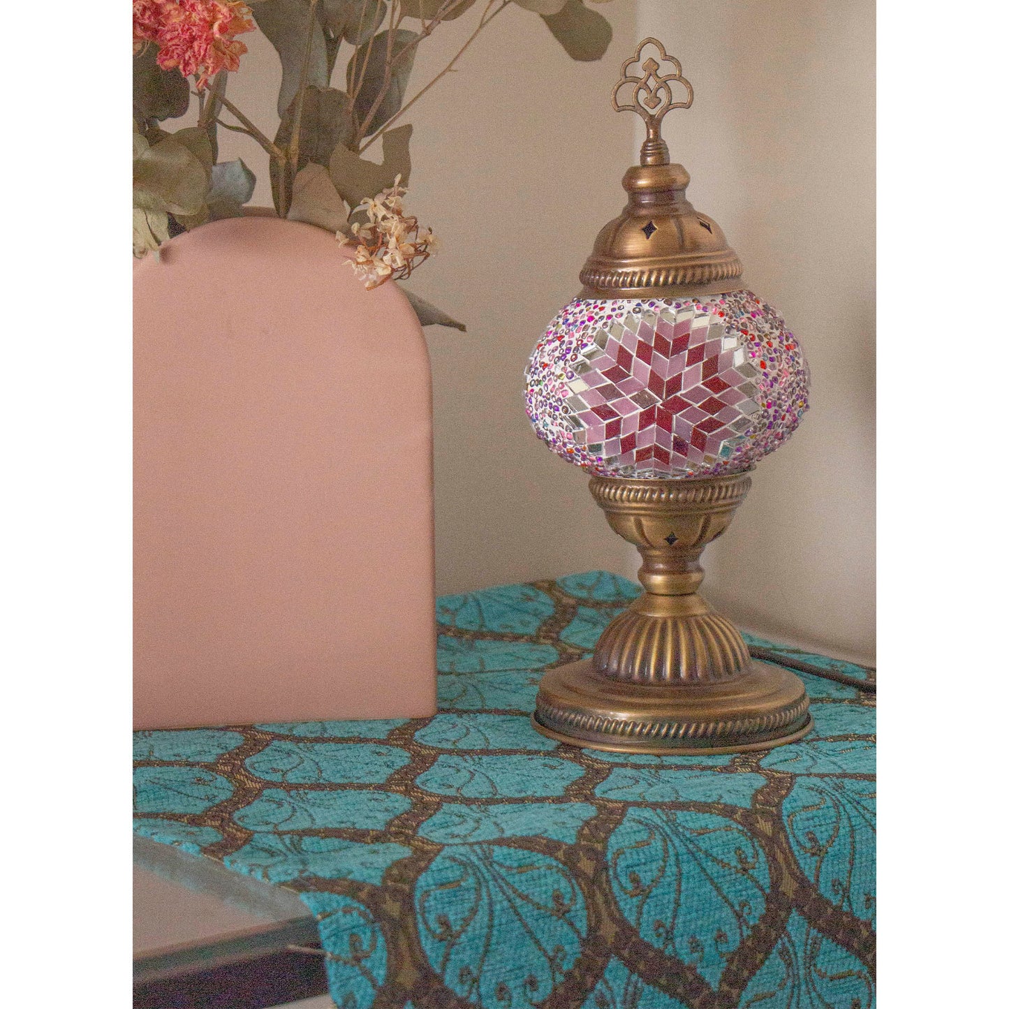Camino de mesa 1,40 m filigrana turquesa