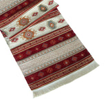 Camino de mesa 1 m kilim rojo y beige