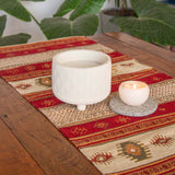 Camino de mesa 2 m kilim rojo y beige