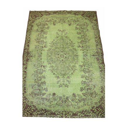 Alfombra vintage turca verde 2,65x1,67 m
