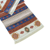 Camino de mesa 2 m kilim azul y beige