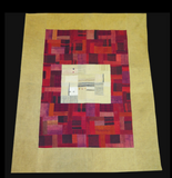 Kilim patchwork beige y rojo