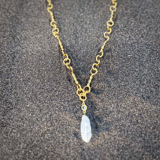 Collar Topkapi - Baño de oro 22k y Perla de río