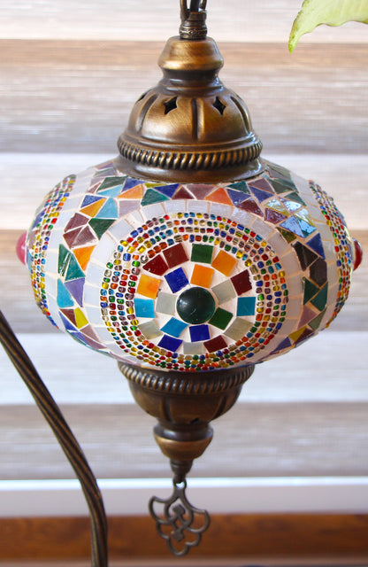 Lámpara turca cisne M Portal multicolor + ampolleta