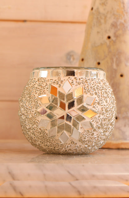 Portavela Simple estrella blanca