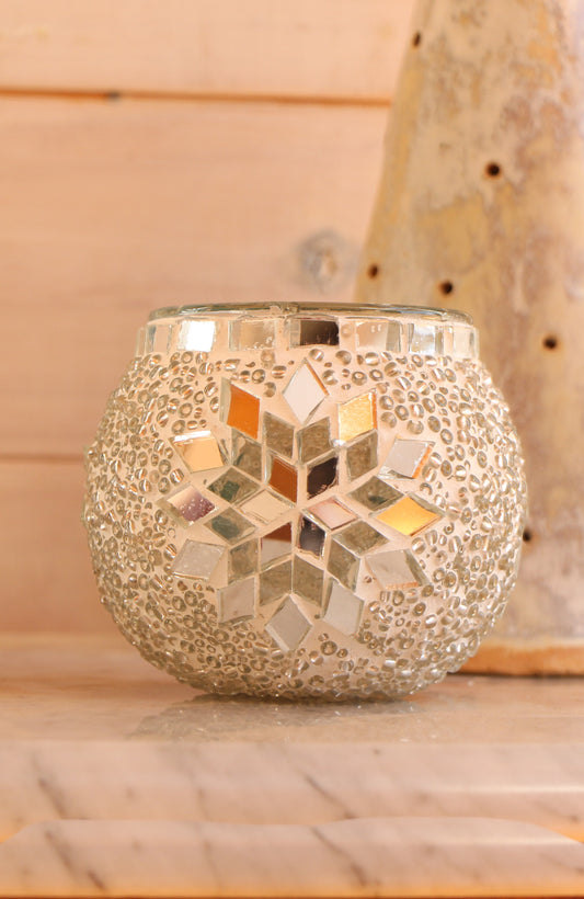 Portavela Simple estrella blanca