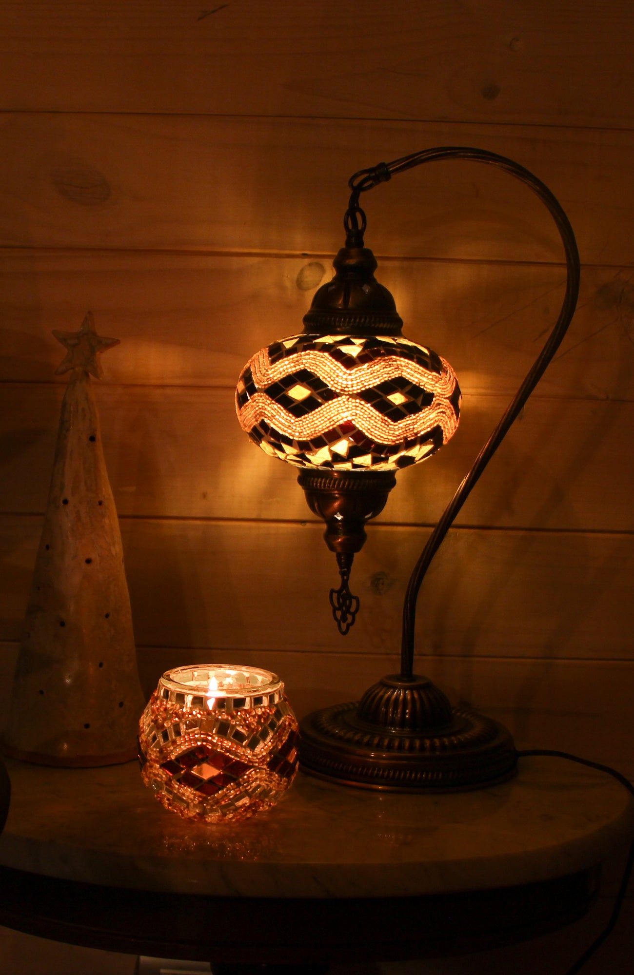 Pack Balat: Lámpara cisne M + Portavela + Ampolleta y velita de regalo