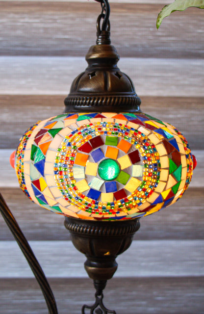 Lámpara turca cisne M Portal multicolor + ampolleta