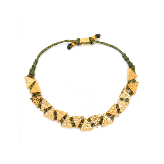 Pulsera ajustable Boho verde